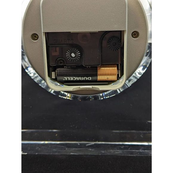 Vtg Hoya Crystal Museum Vertical World Clock Executive Desk Mantle Japan Travel - Picture 10 of 11